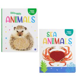 24 Bulk Touch And Feel Book 2 Assorted Animals, Sea Animals