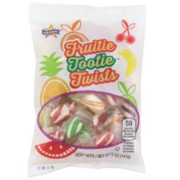 12 Bulk Fruitee Tootie Twists 5 Oz Peg Bag
