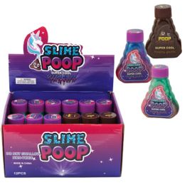 24 Bulk Slime Poop Unicorn/poop Shape In 12pc Pdq/upc Label