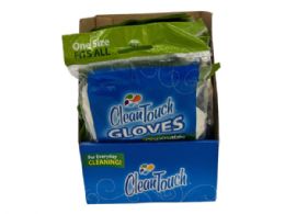 132 Bulk Clean Touch 4 Pair Pack Disposable Latex Gloves In Pdq Display
