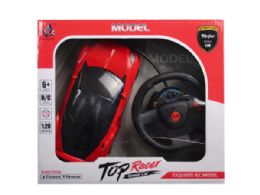 12 Bulk Remote Control Red Race Car With Steering Wheel Remote