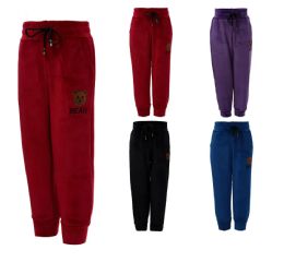 72 Bulk Kids Bear Print Winter Pants