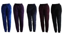 48 Bulk Women Jogger Pants Assorted Colors