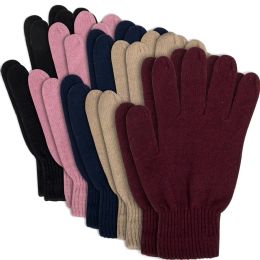 50 Bulk Women's Knitted Gloves - 5 Colors
