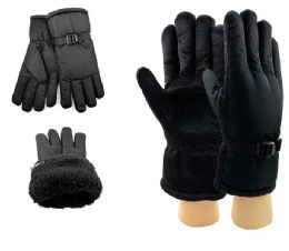 24 Bulk Unisex Heavy Duty Winter Gloves With Strap