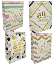 96 Bulk Happy Birthday Large Gift Bag