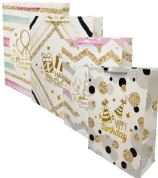 96 Bulk Happy Birthday Xlarge Gift Bag