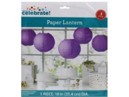 96 Bulk 10 In Decorative Paper Lantern In Purple