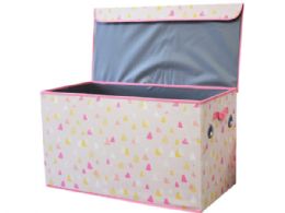 6 Bulk Extra Large Pink Triangle Pattern Collapsible Storage Box 14.5 In X 28 In X 15.75 in