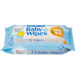 12 Bulk Baby Wipes 72ct Blue Baby Love