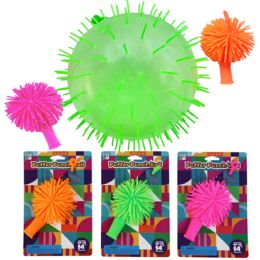 24 Bulk Puffer Punch Ball Tpr Inflates Up To 14in 3ast Colors Ea On Tcd