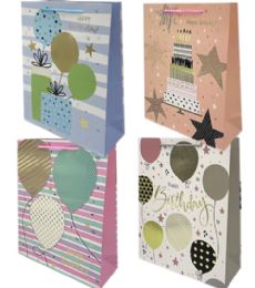 96 Bulk Happy Birthday Large Gift Bag