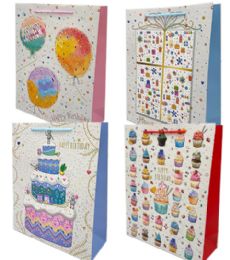 96 Bulk Happy Birthday Large Gift Bag
