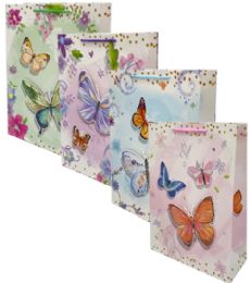 96 Bulk Pop Out Butterfly Xlarge Gift Bag