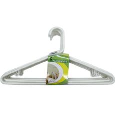 38 Bulk Plastic Hanger 8 Piece White