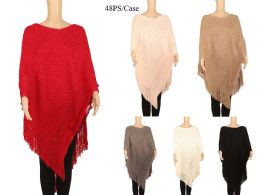 48 Bulk Women's Poncho Scarf