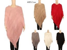 48 Bulk Woman Poncho Scarf