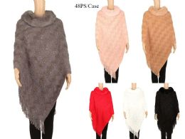 48 Bulk Woman Poncho Scarf