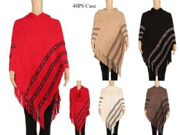 48 Bulk Woman Scarf Poncho