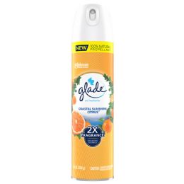 6 Bulk Glade Air Freshener Spray 8.3 Oz Coastal Sunshine Citrus