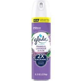 6 Bulk Glade Air Freshener Spray 8.3 Oz Tranquil Lavender & Aloe