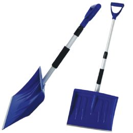 6 Bulk Ezduzzit Snow Shovel 16 X 13 In With Extendable Handle To 43 in