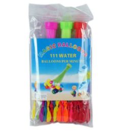 144 Bulk 3 Set 37pcs Water Balloon W Straw Filler