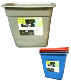 48 Bulk PLASTIC TRASH CAN RECTangular