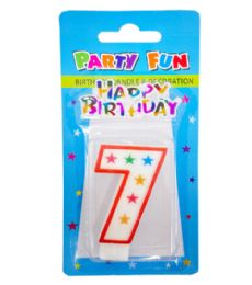 96 Bulk Number 7 Candle With Birthday Decoration