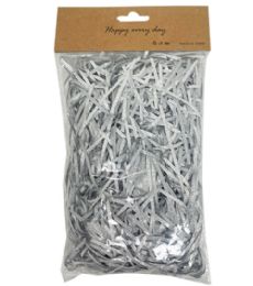 72 Bulk Shreds Paper Glitter Silver 25 Grams