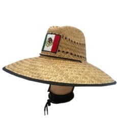 100 Bulk Mexico Straw Hat Mex Flag Style