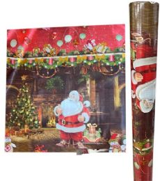 6 Bulk Santa W Red Golden Fabric 20yd