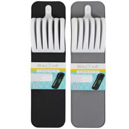 24 Bulk In Drawer Knife Mat Protects/stores Up To 5 Knives 4x14.8in Tpr/pp 2ast Clrs/in Use Sleevecard