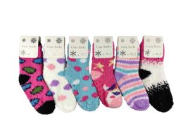12 Bulk Woman Fuzzy Sock
