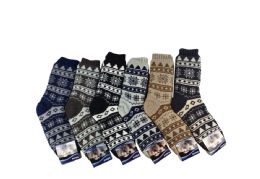 12 Bulk Mens Printed Sock