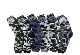 12 Bulk Mens Camo Printed Sock