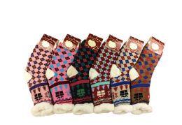 12 Bulk Womens Printed Sock