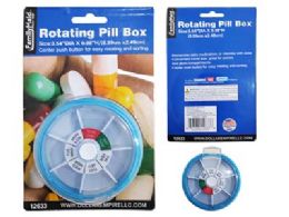 96 Bulk Rotating Pill Box In Blue/clear