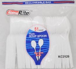 48 Bulk Plastic Soup Spoon