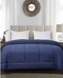 6 Bulk 86x86 1 Solid Comforter Queen Size Solid Navy