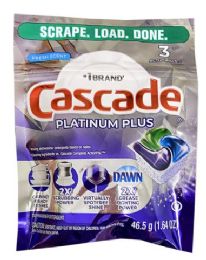 30 Bulk Cascade Platinum Plus Actionpacs Dishwasher Detergent - Pack Of 3 Pods