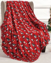 12 Bulk Holiday Christmas Printed Throw Blanket Soft And Plush 50x60 Santa