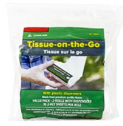 24 Bulk Coghlan's Tissue on the Go - With Plastic Dispensers Pack of 2