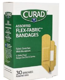 4 Bulk Curad Flex Fabric Bandages - Box Of 30