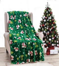12 Bulk Christmas Holiday Throw Design Micro Plush Throw Blanket 50x60 Multicolor