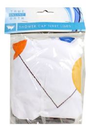 72 Bulk Terry Lined Shower Cap