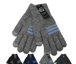 12 Bulk Men's Winter Fleece Gloves Touch Screen