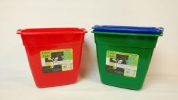 24 Bulk Plastic Rectangular Trash Can