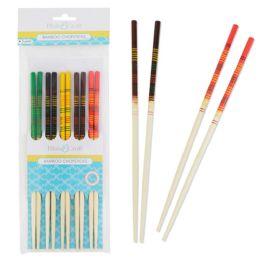 48 Bulk Chopsticks Bamboo Set Of 5 Pairs 8.82in Pbh