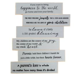 288 Bulk Block Signs Family Quotes 6ast .5x6x1.5 Wooden